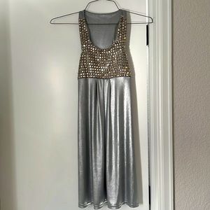 Silver Metallic Dress